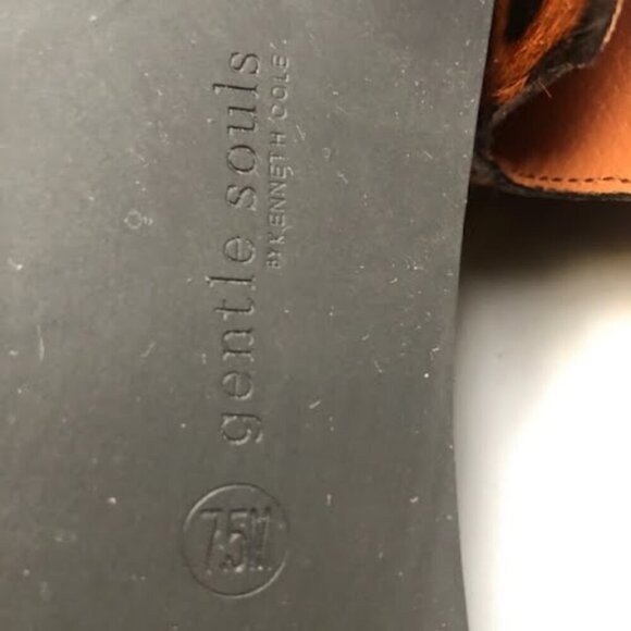 New KENNETH COLE Gentle Souls Ella Leopard Booties Calf Hair 7.5 MSRP $200 - Picture 8 of 9